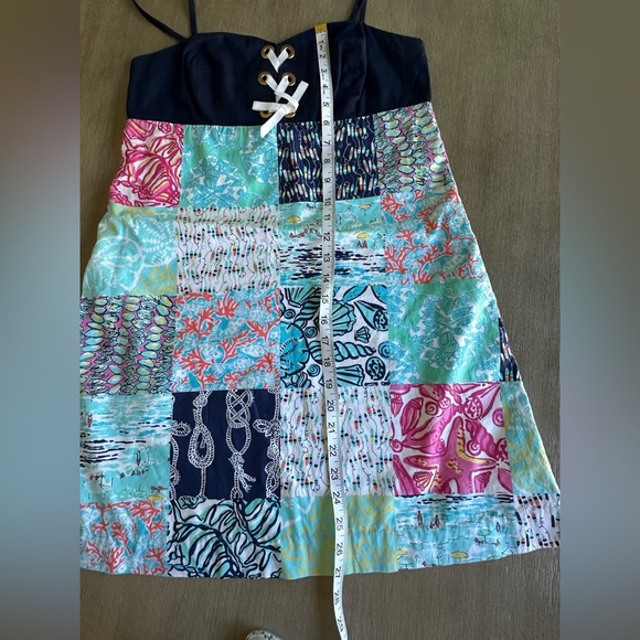 Lilly Pulitzer Navy and Multicolor Patchwork Swim Coverup - Picture 8 of 8